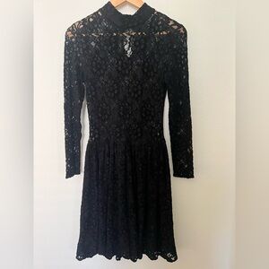 Elegant Black Lace Drop-Waist